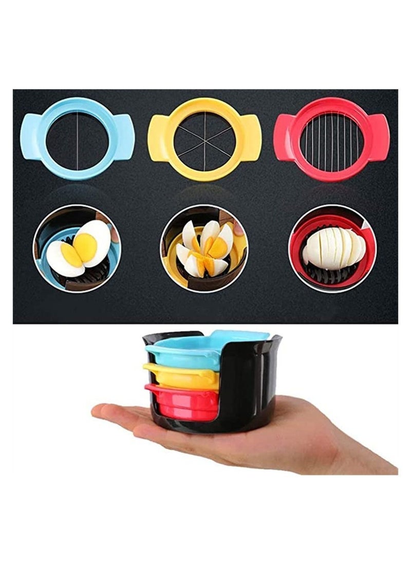 Y&D Egg Slicer, Cutter for Hard Boiled Eggs, 3 in 1 Stainless Steel Wire Slicer Strawberry or Soft Fruits and Vegetables,with Sturdy  - Image 3