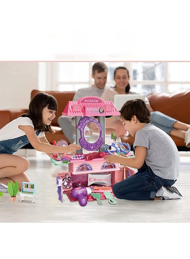 جرويك مجموعة تسريحة ، ألعاب بنات ، إكسسوارات مكياج مع مرآة ، مستحضرات تجميل ، مجففات شعر وإكسسوارات تجميل ، ألعاب مكياج 31 قطعة - Image 5