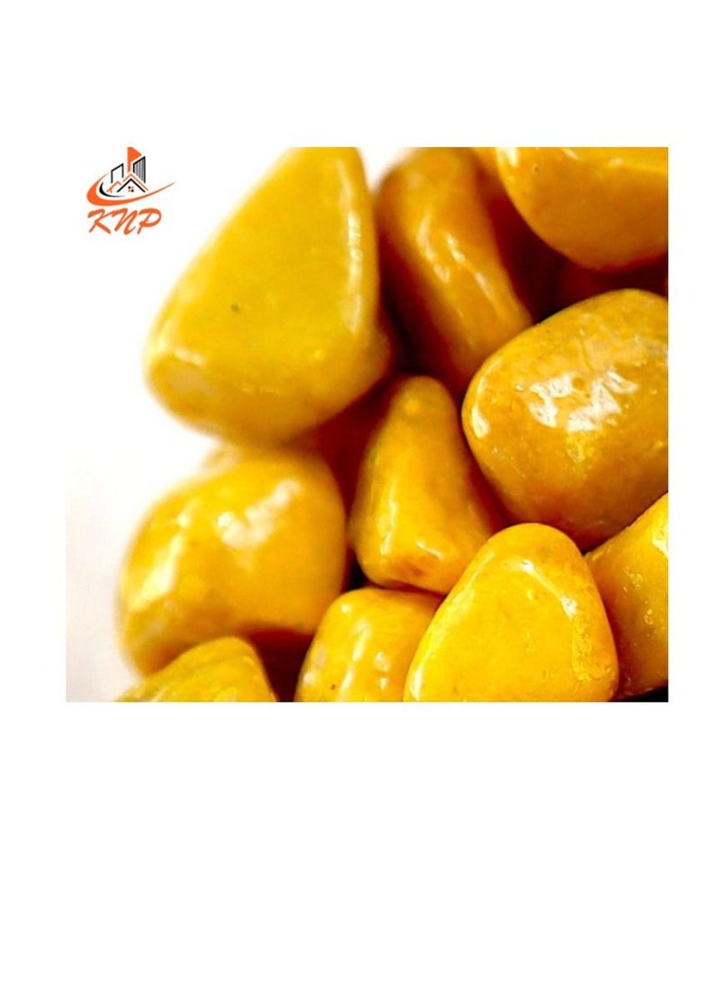 KNP - Yellow Decorative Painted Pebbles Aquarium 10-15mm 10 kg - Image 1