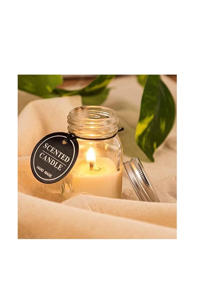 Generic Scented Candles in Glass Jar with Lid – 2 Pieces with Different Scents for Fragrance Enhancement  - Image 2