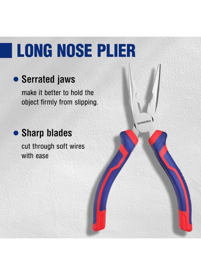Apt Piece Pliers Set, 160mm Long Nose Pliers, 160mm Diagonal Cutting Bar