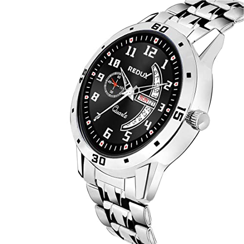 REDUX Stainless Steel Mw-407 Analogue Black Dial Watch For Men's & Boy's - Image 2