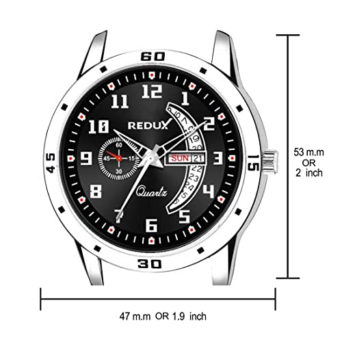 REDUX Stainless Steel Mw-407 Analogue Black Dial Watch For Men's & Boy's - Image 3