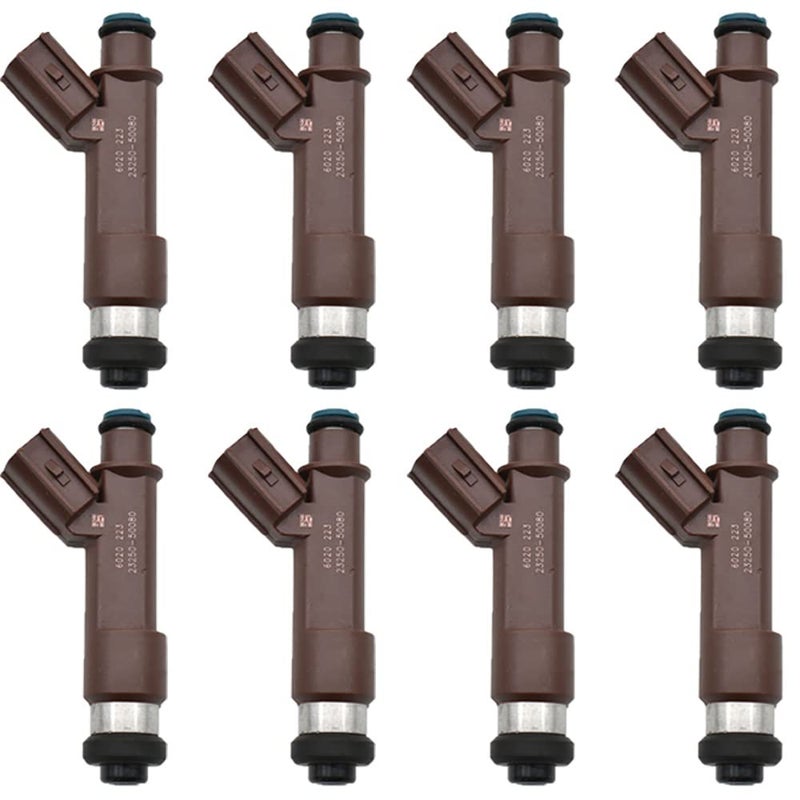 مجموعة حقن الوقود MACHSWON مكونة من 8 قطع متوافقة مع لكزس GX470 2005-2009 ومتوافقة مع تويوتا تندرا 2005-2009 تستبدل 2325050060 232500F020 2320950080 232090F020