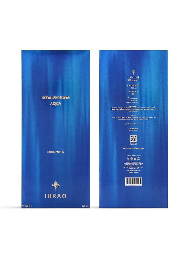 IBRAQ Blue Diamond Aqua Eau de Parfum - 150ml - Image 4