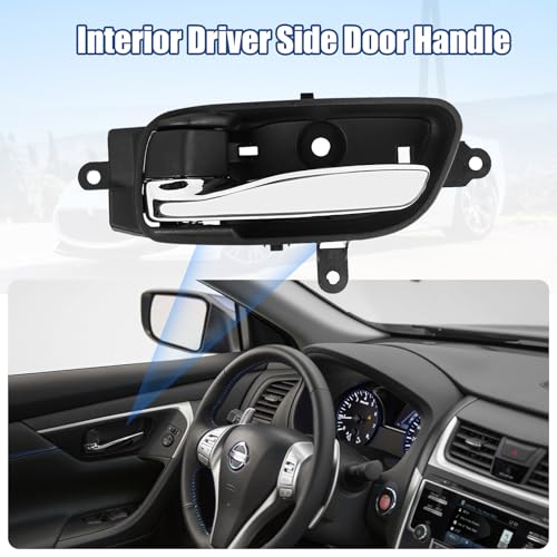 NPAUTO Inside Door Handle Left Driver Side Front or Rear Replacement for 2013 2014 2015 2016 2017 Nissan Altima Sedan Pathfinder Titan, Interior, 80671-3TA0D - Image 2