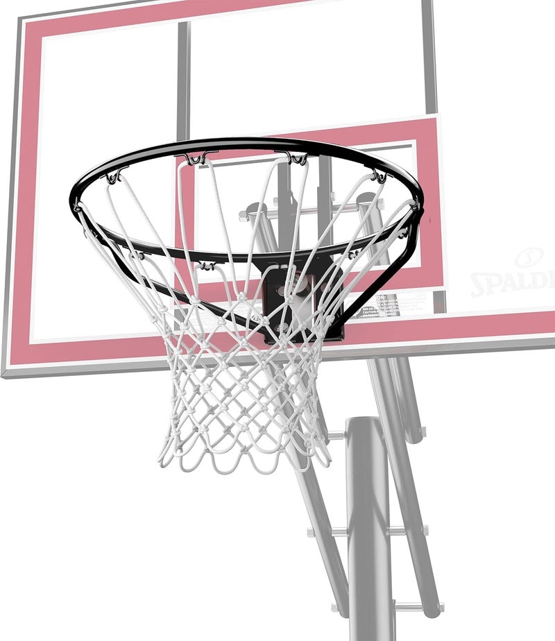 SPALDING Regulation Size 18" Steel Basketball Rim with Net Included | Choose from Fixed or Breakaway | Replacement Rim for Indoor or Outdoor Hoop - Image 5