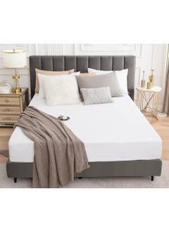 Iconic Care Iconic Care Waterproof Mattress ProtectorBed Cover 72x78 King Soft Terry Cotton Breathable Elastic Fitted White  - Image 1
