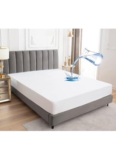 Iconic Care Iconic Care Waterproof Mattress ProtectorBed Cover 72x78 King Soft Terry Cotton Breathable Elastic Fitted White  - Image 2