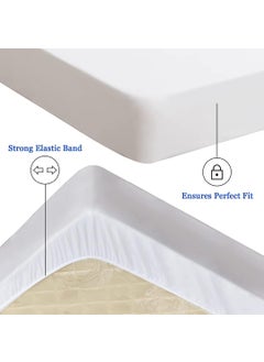 Iconic Care Iconic Care Waterproof Mattress ProtectorBed Cover 72x78 King Soft Terry Cotton Breathable Elastic Fitted White  - Image 4