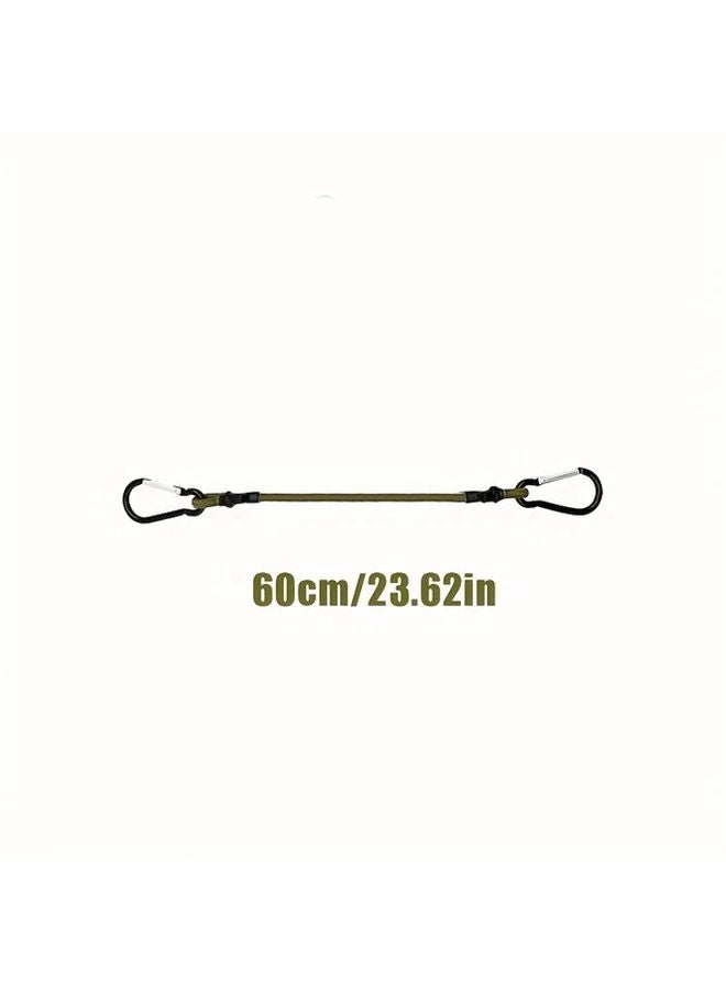 Military Green 23 62 Inch Heavy Duty Bungee Cords with Metal Hooks 122lb Breaking Strength - Image 1