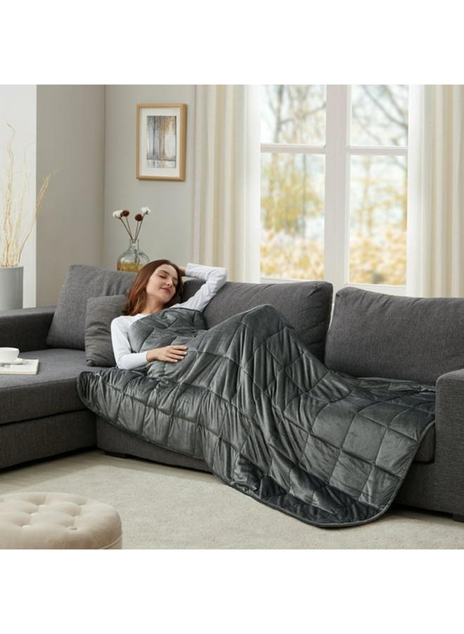 Premium Ultra Plush Weighted Blanket Grey 122 X 187Cm Av-Mmf12-Gry  - Image 2