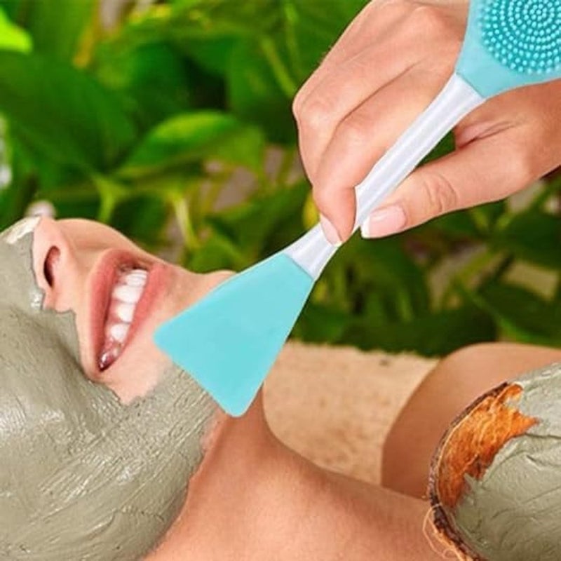 الكيان فرشاة تنظيف الوجه 2 في 1 المصنوعة من السيليكون الناعم بتصميم سهل - متعددة الألوان - Image 2