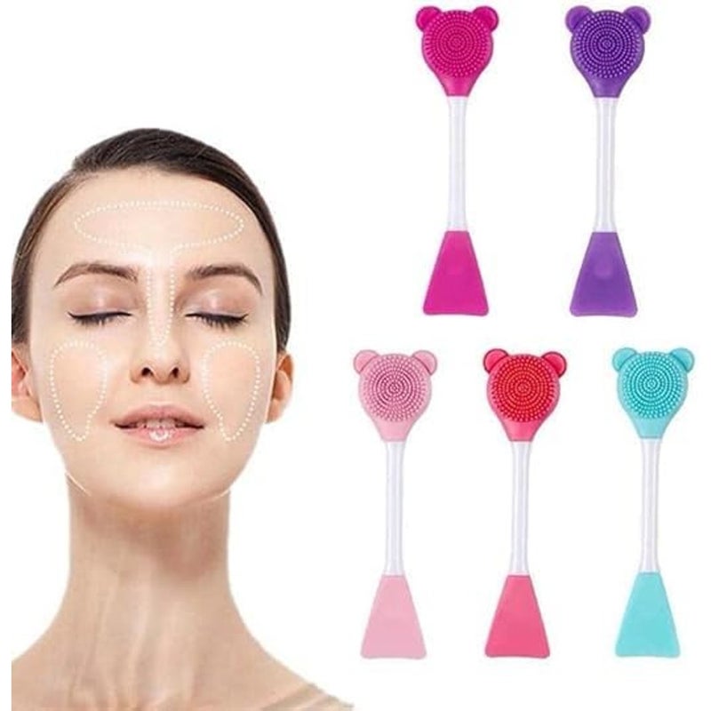 الكيان فرشاة تنظيف الوجه 2 في 1 المصنوعة من السيليكون الناعم بتصميم سهل - متعددة الألوان - Image 3