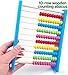 MAGIKON Wooden Counting Number Frame 10 Rows Abacus for Learning Math 8Inch Blue - Image 4
