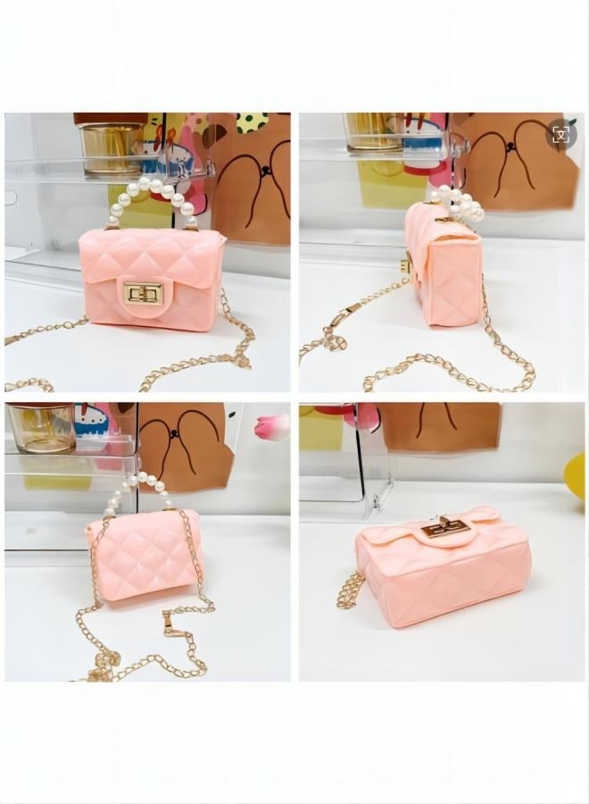 Girl's Pearl Handbag Mini Cute Chain Shoulder Bag (12CM * 8CM * 5CM) - Image 5