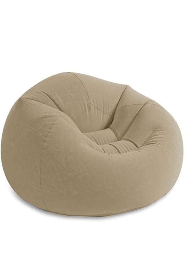 Executive LLC - Inflatable Sofa with Air Pump, Foldable Lounge Chair, Single Person Plush Sofa, Inflatable Outdoor Study Chair(Brown) - Image 1