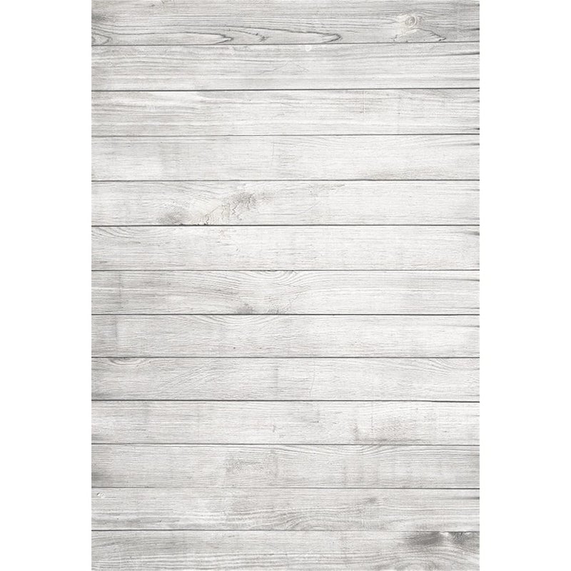 AOFOTO 6x8ft White Wood Backdrop for Photography Grey Wood Grain Board Hardwood Plank Back Drop Vintage Wooden Wall Floor Background Kid Newborn Baby Shower Birthday Adult Portrait Photo Studio Props - Image 1