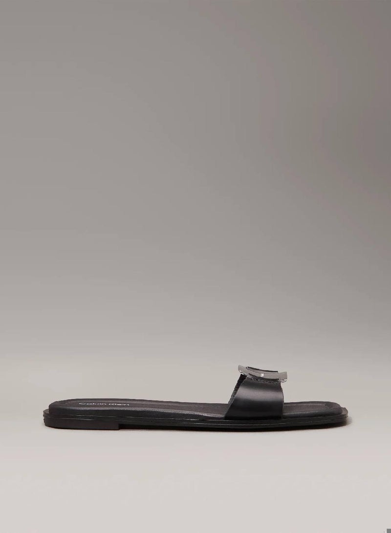 CALVIN KLEIN Leather Sliders - Image 1