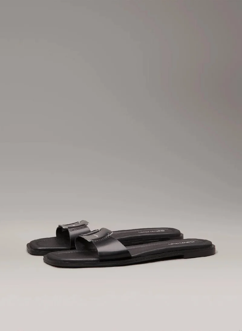 CALVIN KLEIN Leather Sliders