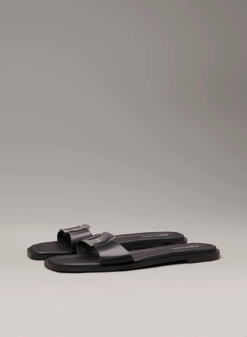 CALVIN KLEIN Leather Sliders - Image 2