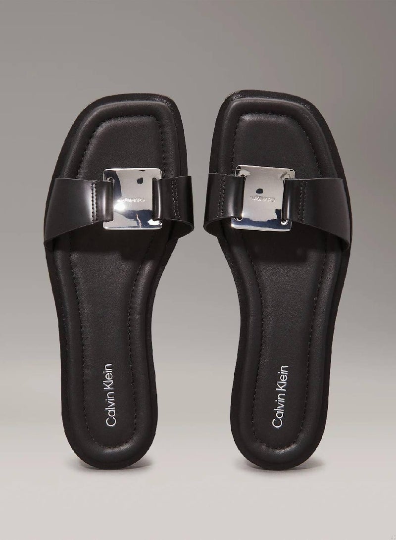 CALVIN KLEIN Leather Sliders - Image 3