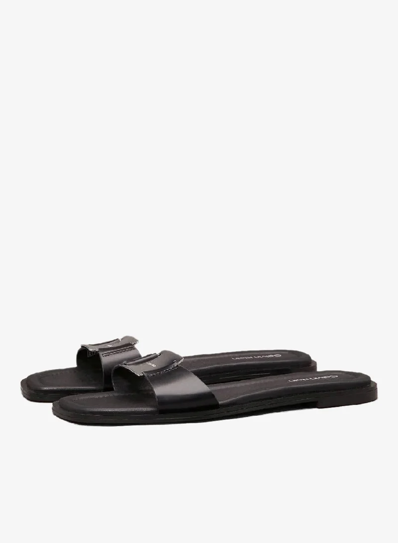 CALVIN KLEIN Leather Sliders