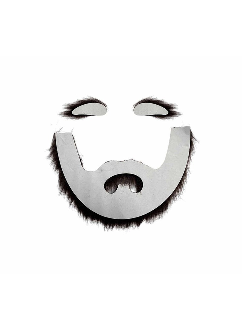 Novelty Self Adhesive Fake Beard DIY Fake Mustache and Eyebrows Set for Party Cosplay Props - Image 2