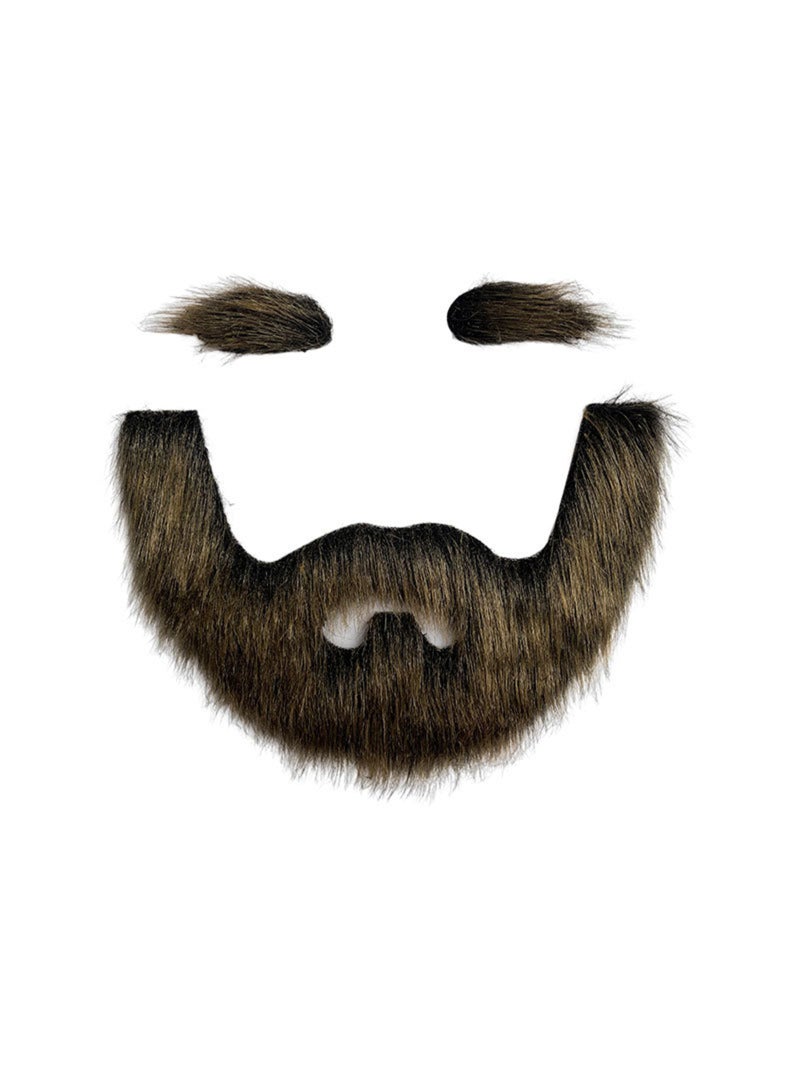 Novelty Self Adhesive Fake Beard DIY Fake Mustache and Eyebrows Set for Party Cosplay Props - Image 3