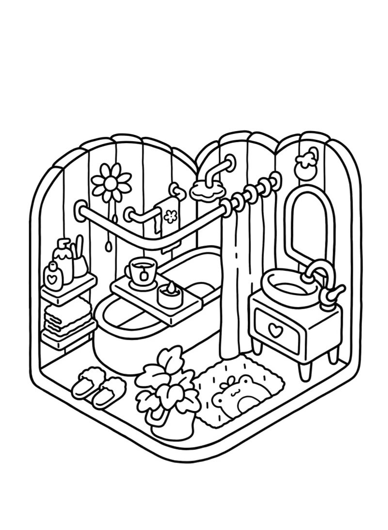 Generic Little Corner: Mindfulness Coloring Book for Adults & Teens – Whimsical Nordic Cozy Spaces with Super Cute Hygge Designs, Stress-Relieving Art Therapy (Cozy Spaces Series)  - Image 2