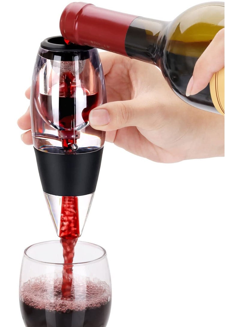 Wine Aerator Decanter with Unique Base, Three-Stage Aeration, Pourer, Wine Sediment Filter, No-Drip Stand Convenience for Wine Lovers, Waiters, Sommeliers - Image 4