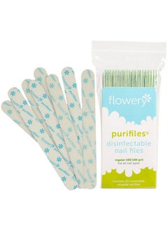 Flowery Green Core Disinfectable Nail Files 100180 Grit 20 Per Pack  - Image 1