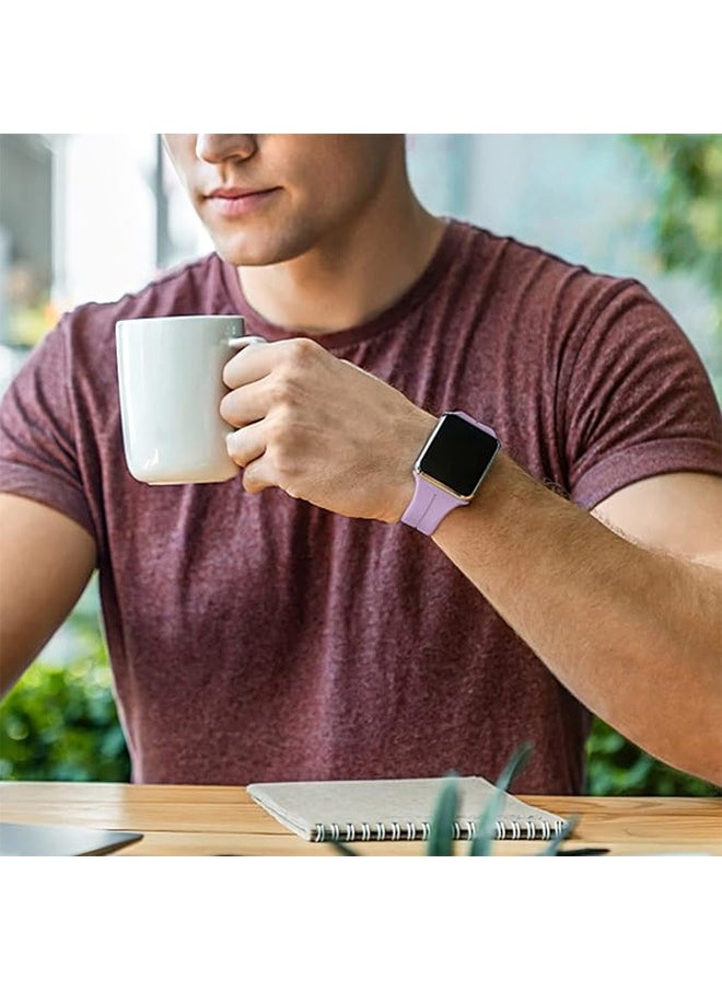 Ocean - Magnetic for Apple Watch Band 38mm/40mm/41mm iWatch Bands, Magnetic Band D-buckle Silicone Sport Strap Replacement WristBand for Apple Watch SE Series 8/7/6/5/4/3/2/1, Lavender Purple - Image 1
