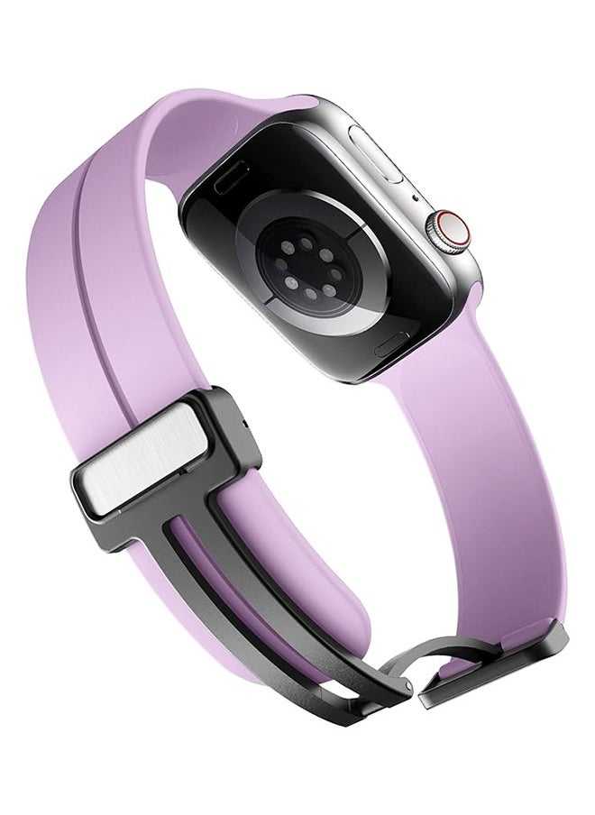 Ocean - Magnetic for Apple Watch Band 38mm/40mm/41mm iWatch Bands, Magnetic Band D-buckle Silicone Sport Strap Replacement WristBand for Apple Watch SE Series 8/7/6/5/4/3/2/1, Lavender Purple - Image 1