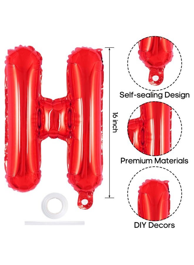 TOTAFAM Happy Birthday Balloons Banner 16 Inch, Foil Balloons Personalized Name Letters Balloons Sign Birthday Party Decorations for Women Men Boys Girls (Red) - Image 5