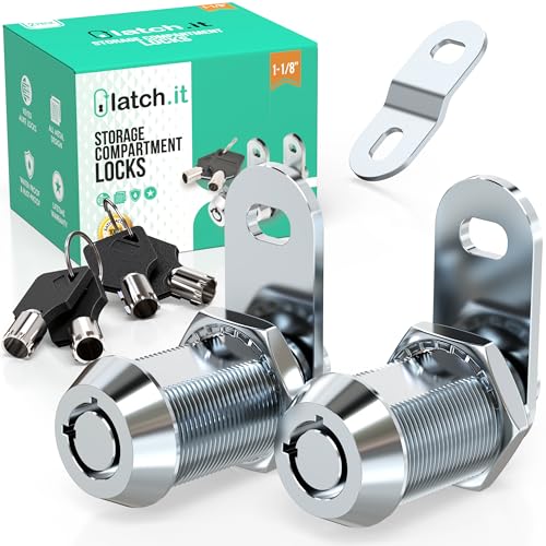 LATCH.IT 5/8” RV Storage Locks 2‑Pack | RV Storage Door Latch | Utility Cam Lock with 4 Keys | 100% Metal RV Compartment Locks | Check Fitment Image Before Purchasing - Image 1