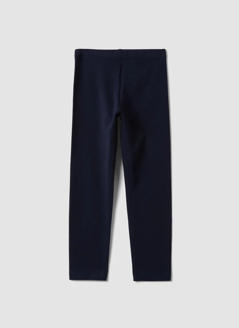 Ovs OVS Girlsâ€™ Blue Skinny Leggings In Stretch Organic Cotton