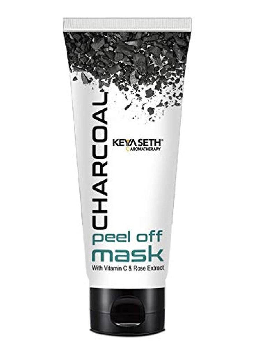 KEYA SETH AROMATHERAPY, DEVICE OF DROP Keya Seth Aromatherapy Charcoal Peel Off Mask Blackhead  Dead Skin Removal Tightens Pores Deeply Cleanses for Men  Women Enriched with Vitamin C  Rose Extract  Activated Charcoal  - Image 1