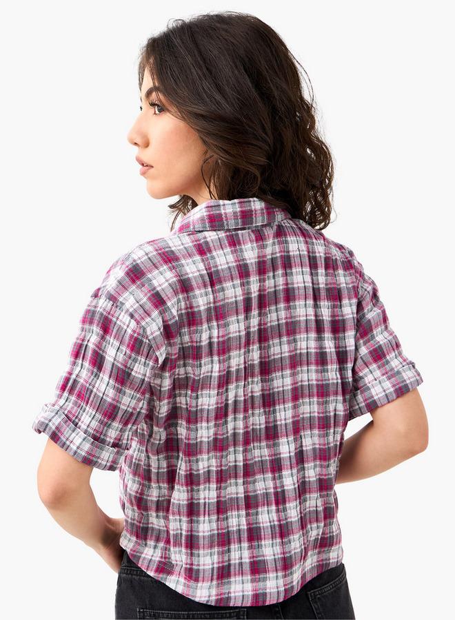Lee Cooper Regular Fit Collared Checked Shirt - Image 3