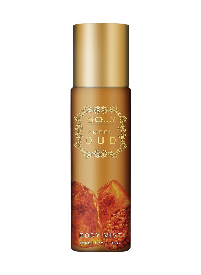 So..? Amber Oud Body Mist Long Lasting Fragrance Spray 150ml  - Image 1