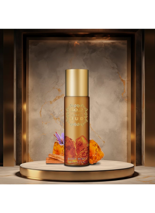 So..? Amber Oud Body Mist Long Lasting Fragrance Spray 150ml  - Image 2