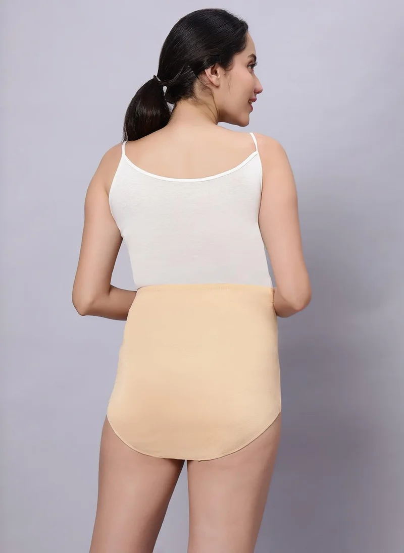 TUMMY  High Waist Bamboo Cotton Pregnancy Pants with Full Belly Support Comfty Breathable for Women Panties-Multicolour for Women | Best Price UAE