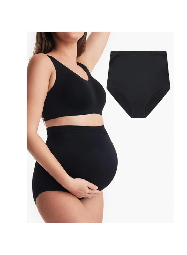 TUMMY  High Waist Bamboo Cotton Pregnancy Pants with Full Belly Support Comfty Breathable for Women Panties-Multicolour for Women | Best Price UAE