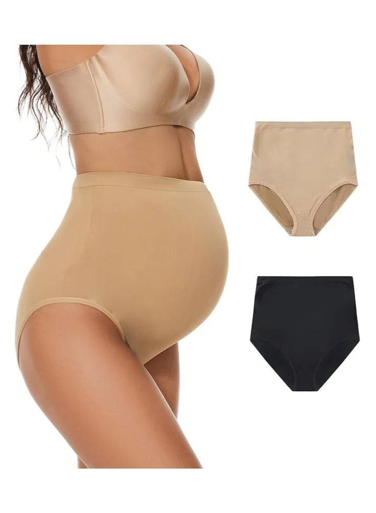 TUMMY High Waist Bamboo Cotton Pregnancy Pants with Full Belly Support Comfty Breathable for Women Panties