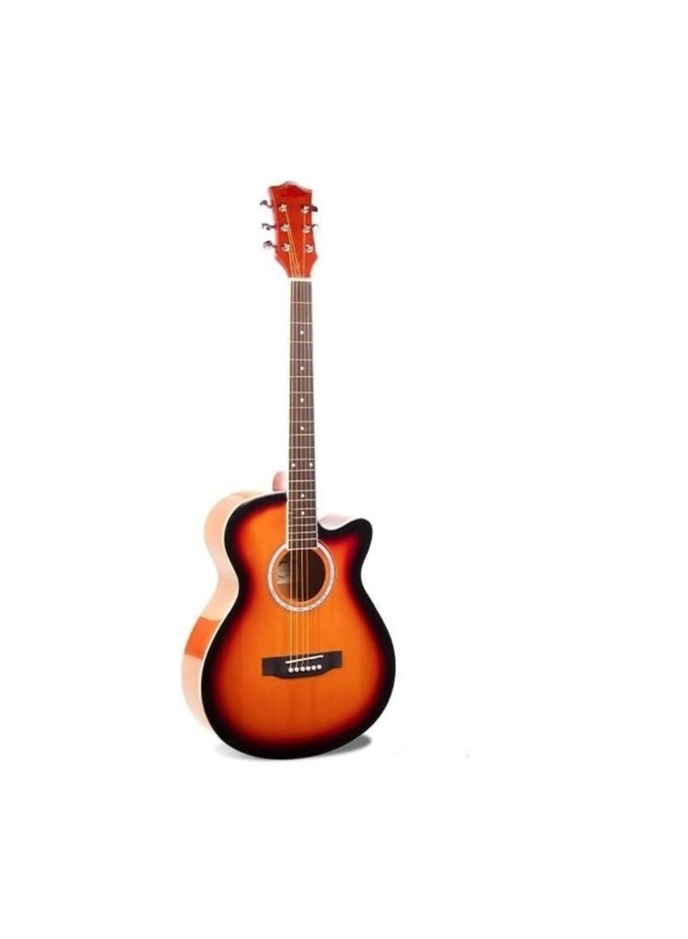 Megarya ميغاريا 38 بوصة جيتار أكوستيك بدي قطع الشمسية من خشب التنوب (شمسية) مع حقيبة ميغاريا للعرض - Image 1