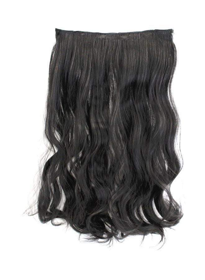 NIBEMINENT Pack Of 5 Curly Hair Extension Black 18inch