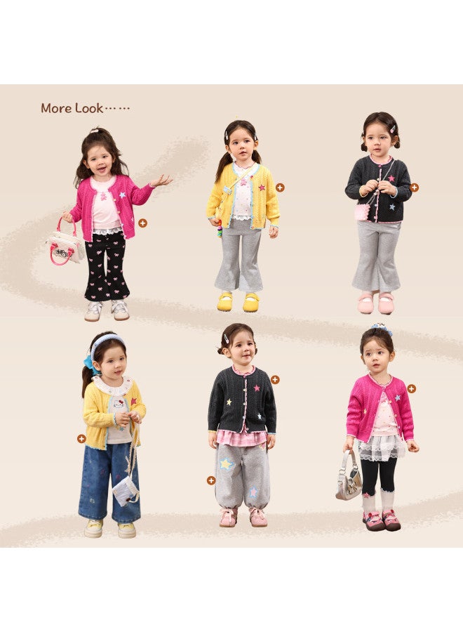 Luson Little O Dad Baby Girl Knitted Cardigan Autumn New Infant Early Autumn Stylish Wool Sweater - Image 2