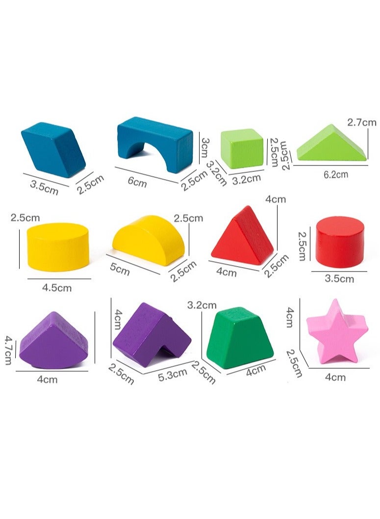 مجموعة فارزات الأشكال الخشبية المتينة والمتينة والملونة، متنوعة - Image 3