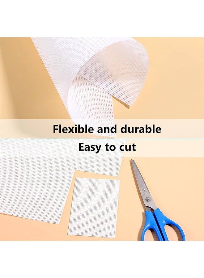 اتش واي 6 قطع من البلاستيك شبكة قماش صفائح ، صفائح قماش بلاستيكية شفافة ، تطريز إبرة شفافة كبيرة الحجم ، صفائح قماش فارغة لمشاريع التطريز ، صياغة خيوط الأكريليك ، مشاريع الكروشيه متماسكة - Image 4