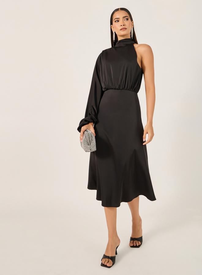 ستايلي فستان أسود غير متماثل - Image 1